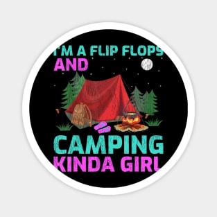 Funny I'm A Flip Flops And Camping kinda Girl Magnet